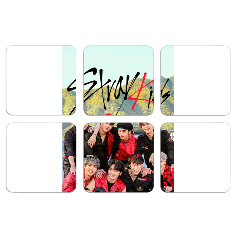 Магнитные фотопазлы 50 на 50 набор 6 штук Stray Kids Boy Band