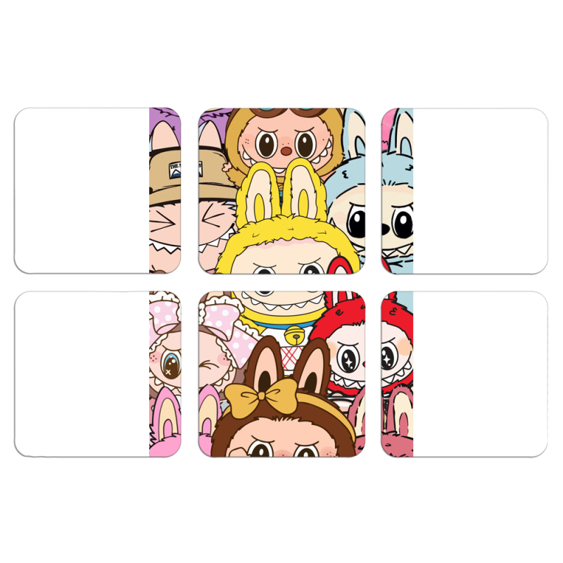 Магнитные фотопазлы 50 на 50 набор 6 штук Labubu