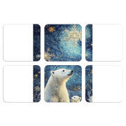 Магнитные фотопазлы 50 на 50 набор 6 штук Північні ведмеді
