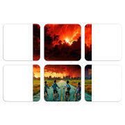 Магнитные фотопазлы 50 на 50 набор 6 штук 