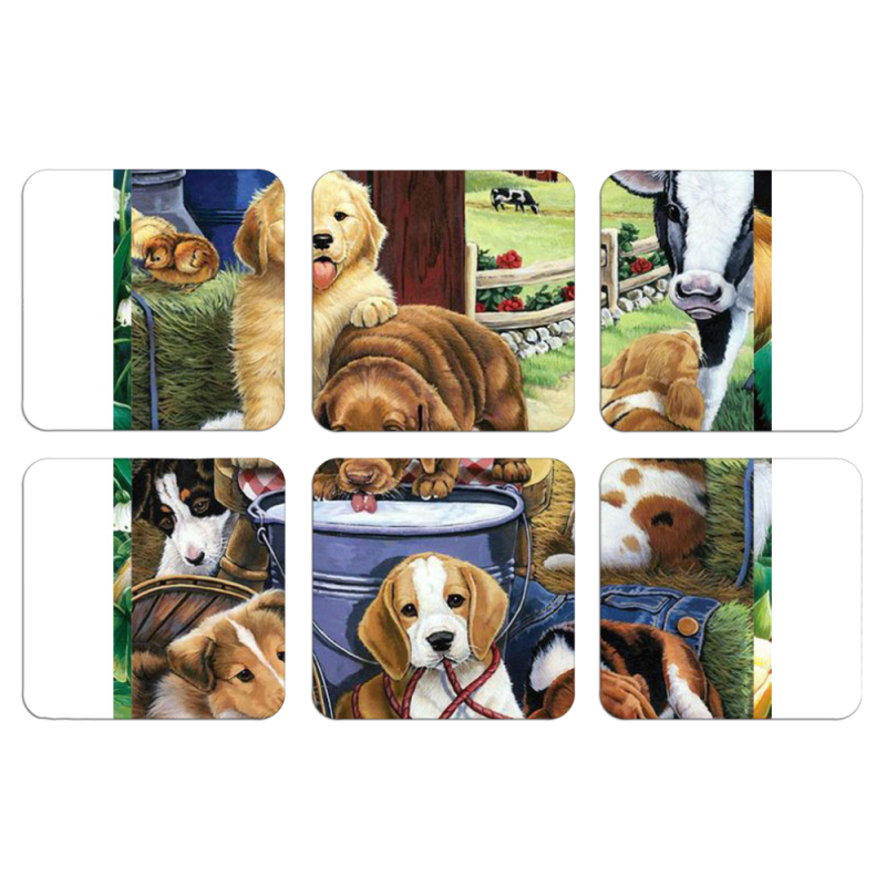 Магнитные фотопазлы 50 на 50 набор 6 штук 