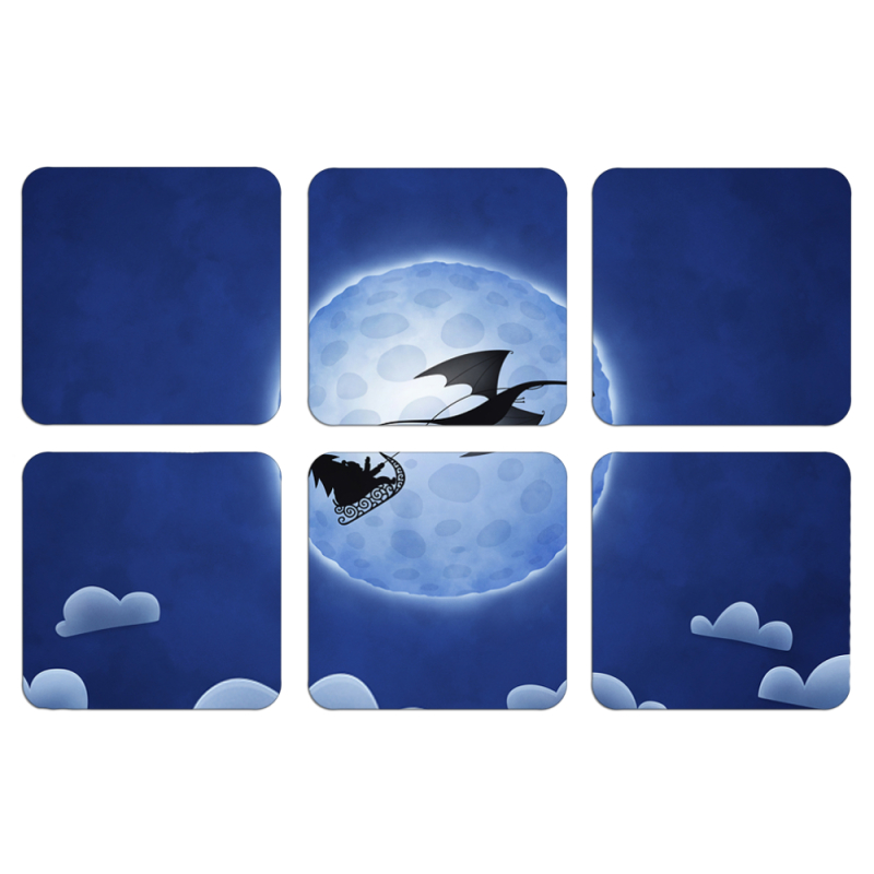 Магнитные фотопазлы 50 на 50 набор 6 штук Christmas Dragon