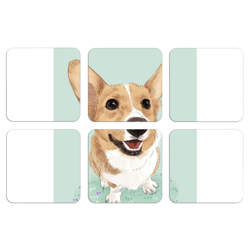 Магнитные фотопазлы 50 на 50 набор 6 штук 