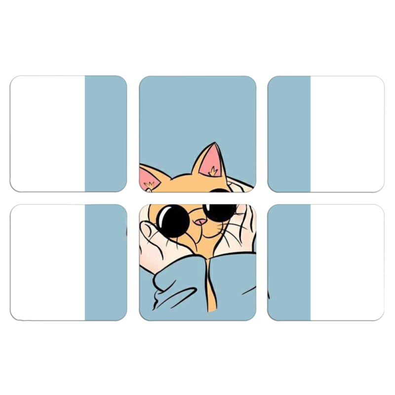 Магнитные фотопазлы 50 на 50 набор 6 штук 