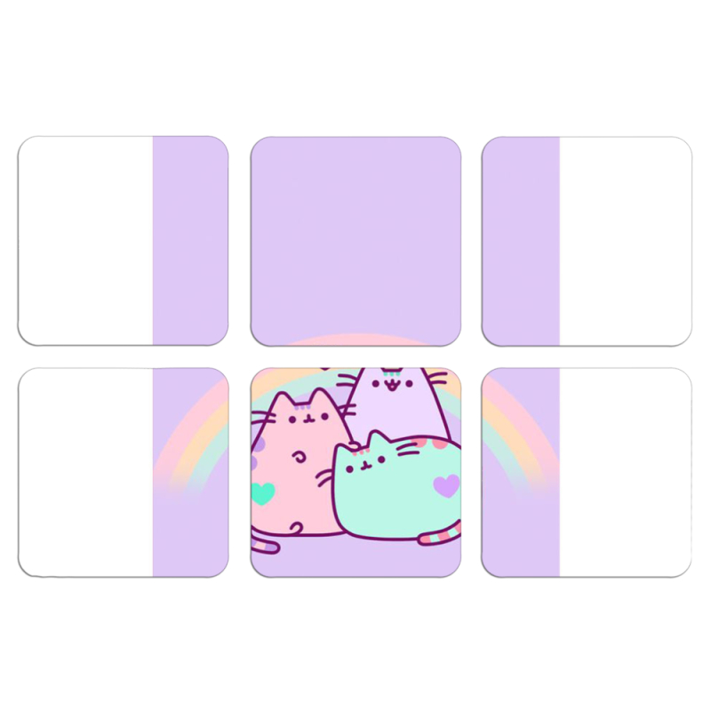 Магнитные фотопазлы 50 на 50 набор 6 штук 