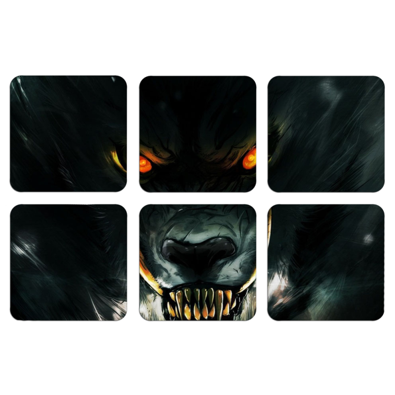 Магнитные фотопазлы 50 на 50 набор 6 штук Werewolf