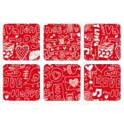 Магнитные фотопазлы 50 на 50 набор 6 штук Happy Valentines