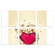 Магнитные фотопазлы 50 на 50 набор 6 штук Teddy Bear Love