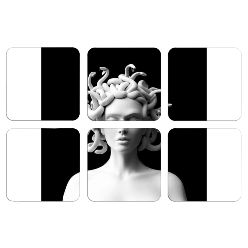 Магнитные фотопазлы 50 на 50 набор 6 штук 