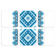 Магнитные фотопазлы 50 на 50 набор 6 штук Блакитний Орнамент