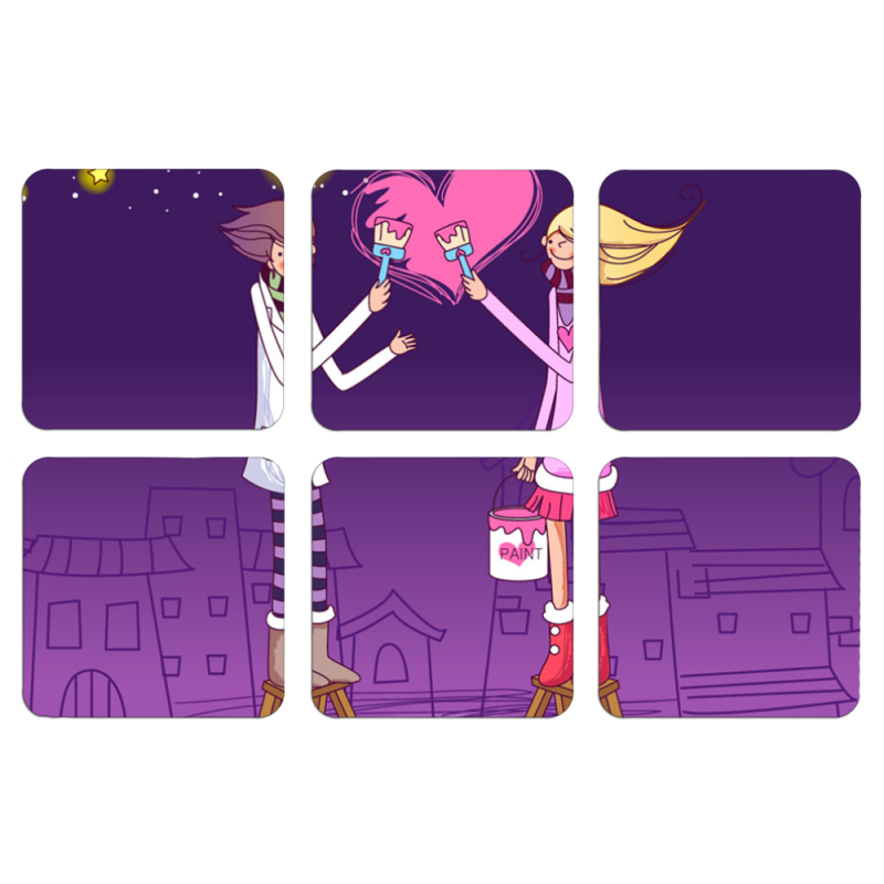 Магнитные фотопазлы 50 на 50 набор 6 штук 