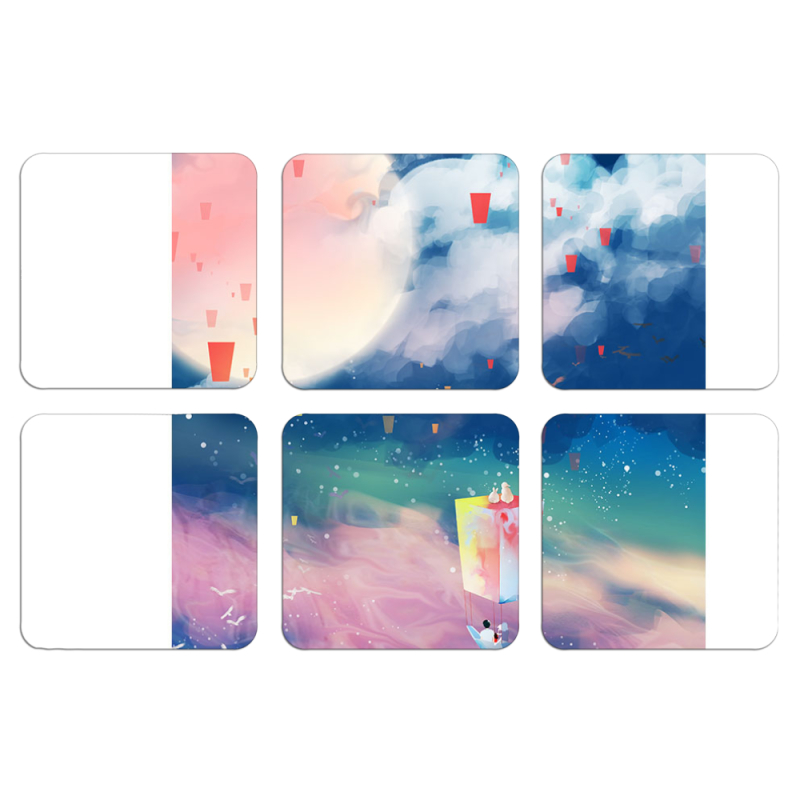 Магнитные фотопазлы 50 на 50 набор 6 штук Sky Lanterns