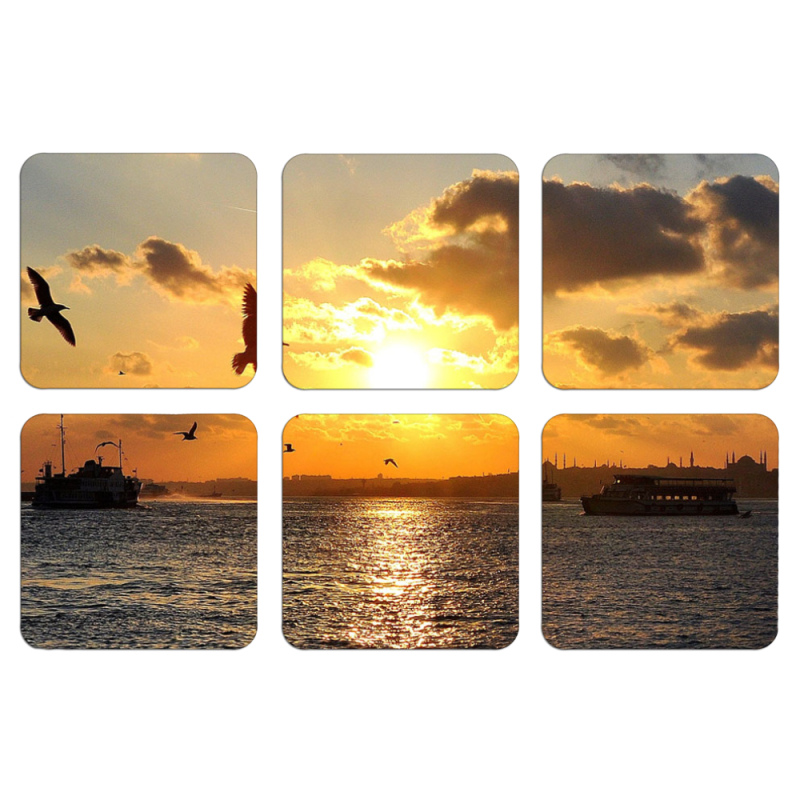 Магнитные фотопазлы 50 на 50 набор 6 штук 