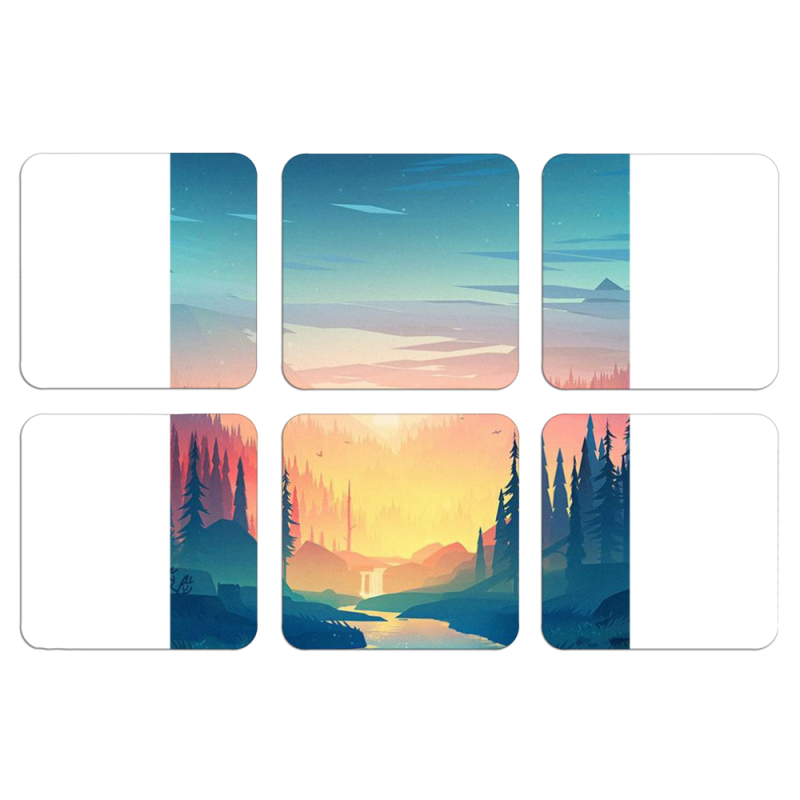 Магнитные фотопазлы 50 на 50 набор 6 штук 