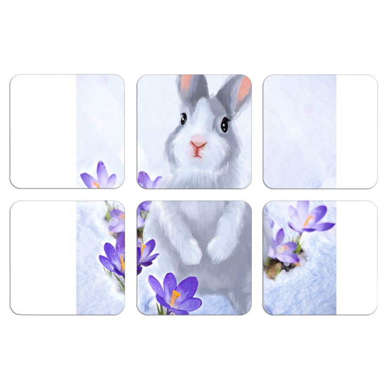 Магнитные фотопазлы 50 на 50 набор 6 штук 