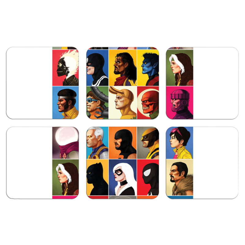 Магнитные фотопазлы 50 на 50 набор 6 штук 