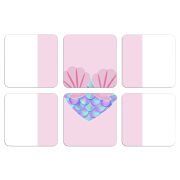 Магнитные фотопазлы 50 на 50 набор 6 штук 