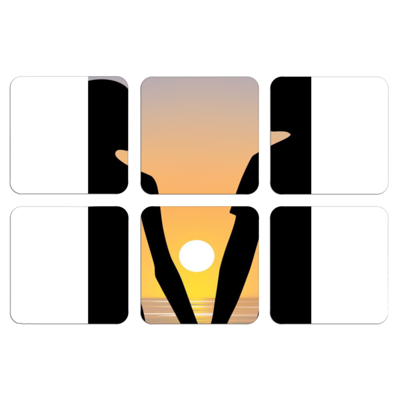 Магнитные фотопазлы 50 на 50 набор 6 штук 