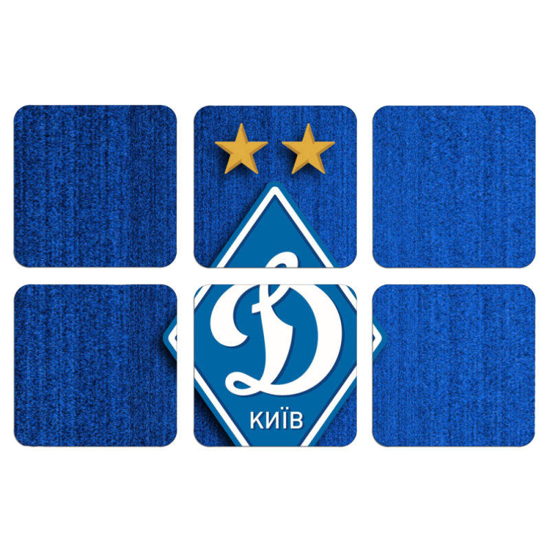 Магнитные фотопазлы 50 на 50 набор 6 штук Динамо Киев