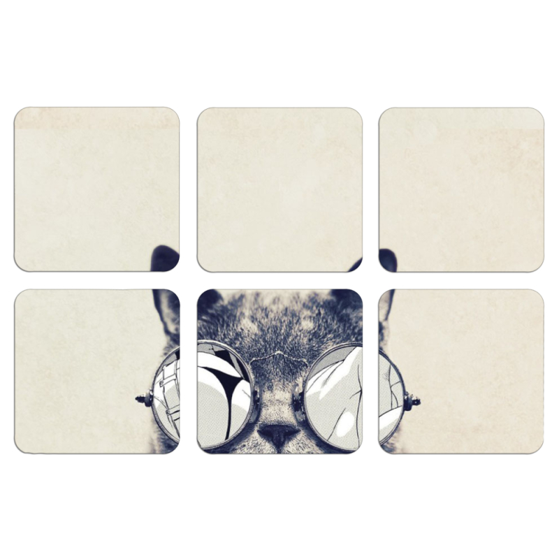 Магнитные фотопазлы 50 на 50 набор 6 штук Соглядатай Кот