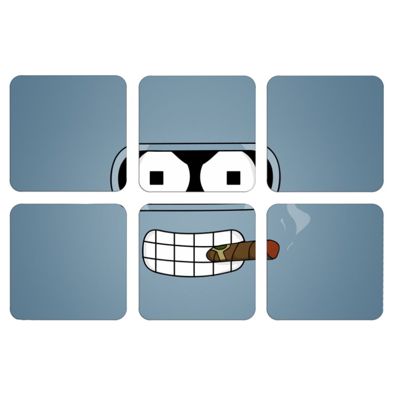 Магнитные фотопазлы 50 на 50 набор 6 штук 