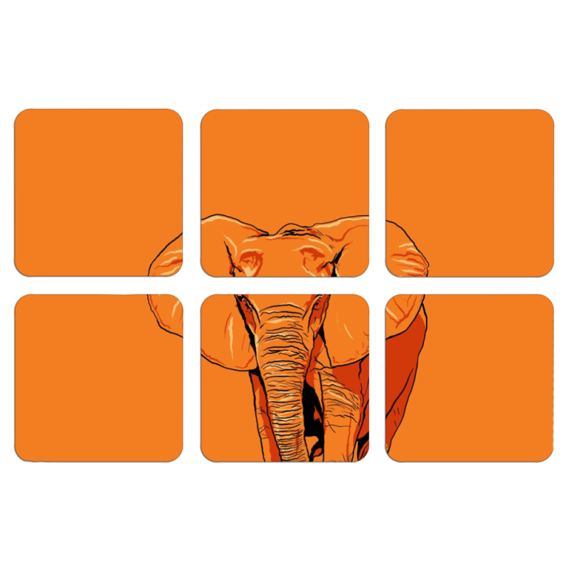 Магнитные фотопазлы 50 на 50 набор 6 штук 