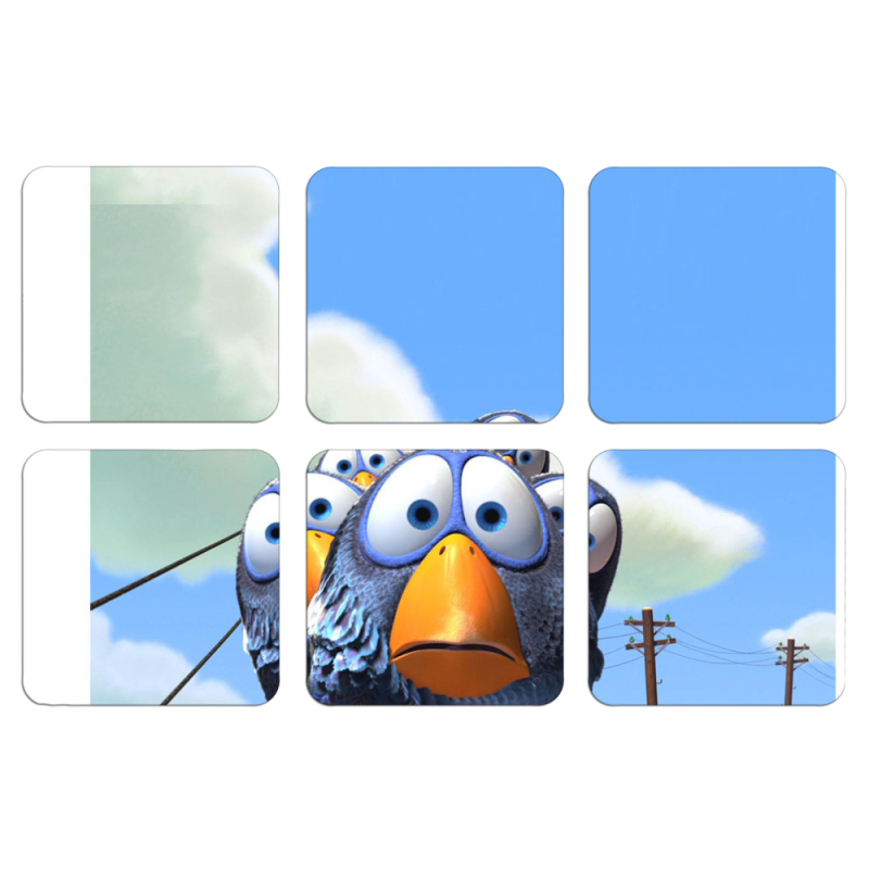 Магнитные фотопазлы 50 на 50 набор 6 штук 