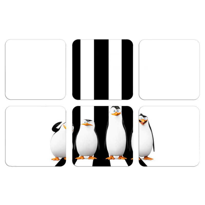 Магнитные фотопазлы 50 на 50 набор 6 штук 