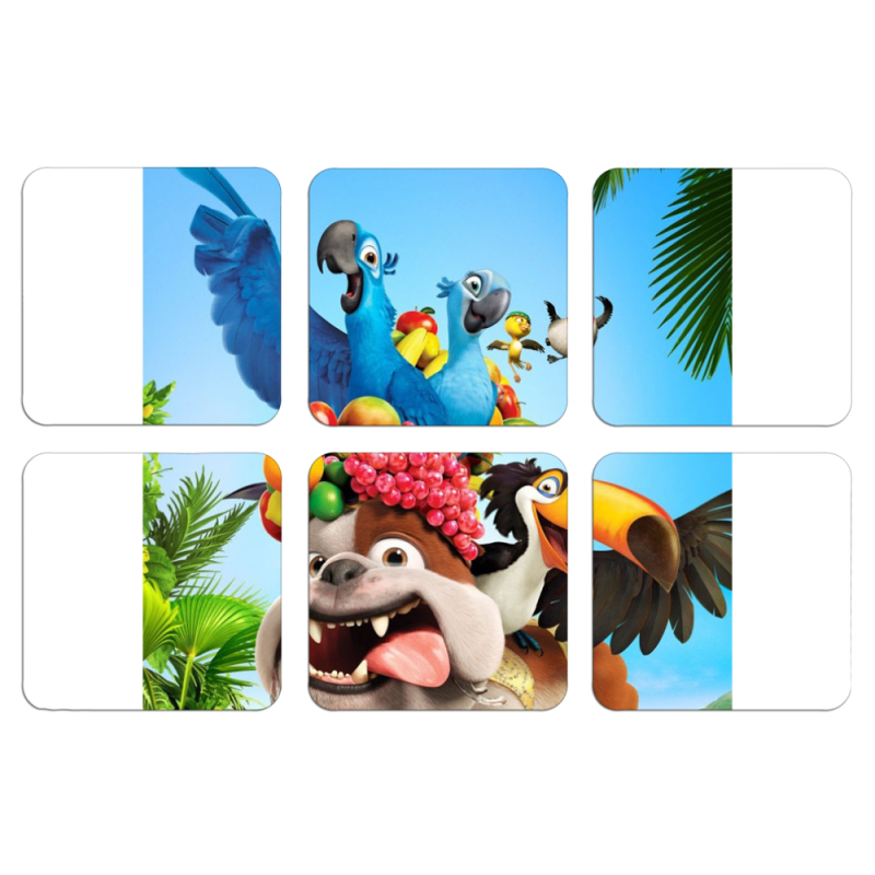 Магнитные фотопазлы 50 на 50 набор 6 штук 