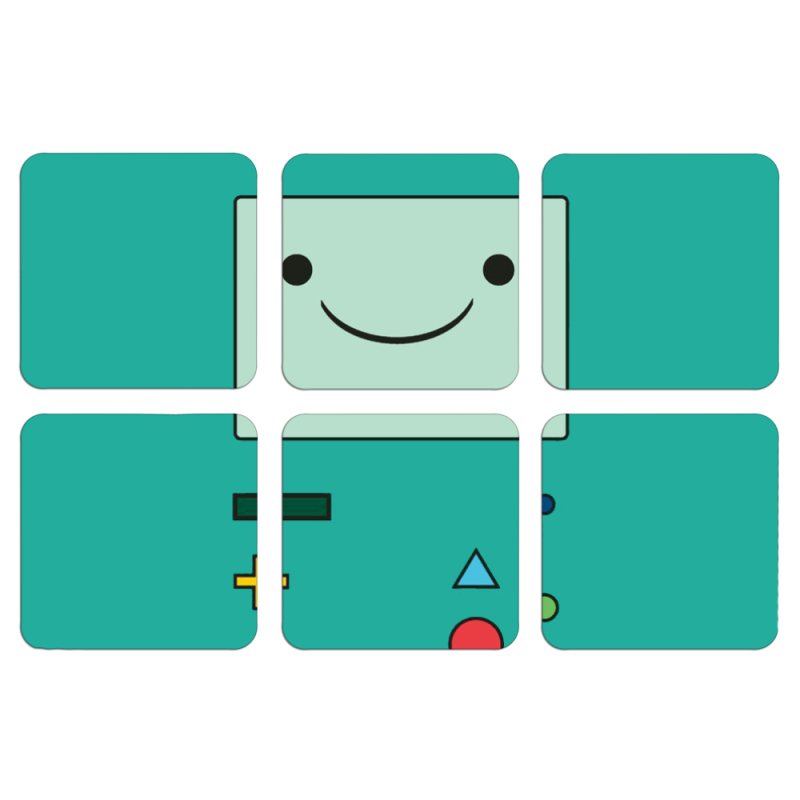 Магнитные фотопазлы 50 на 50 набор 6 штук 