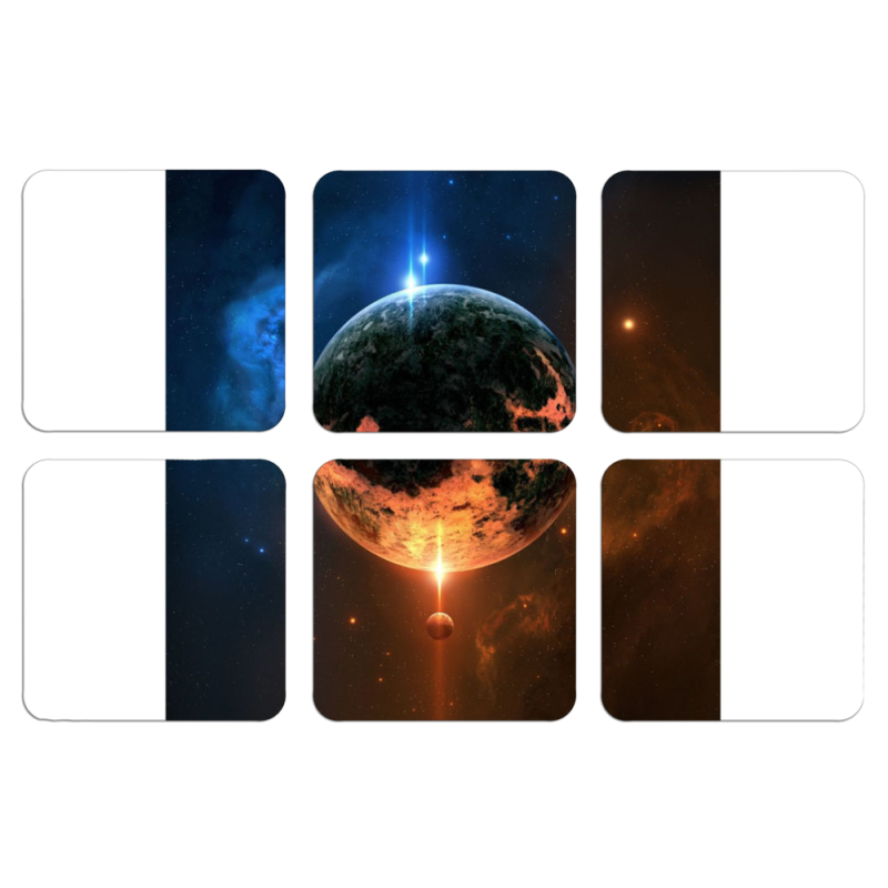 Магнитные фотопазлы 50 на 50 набор 6 штук 