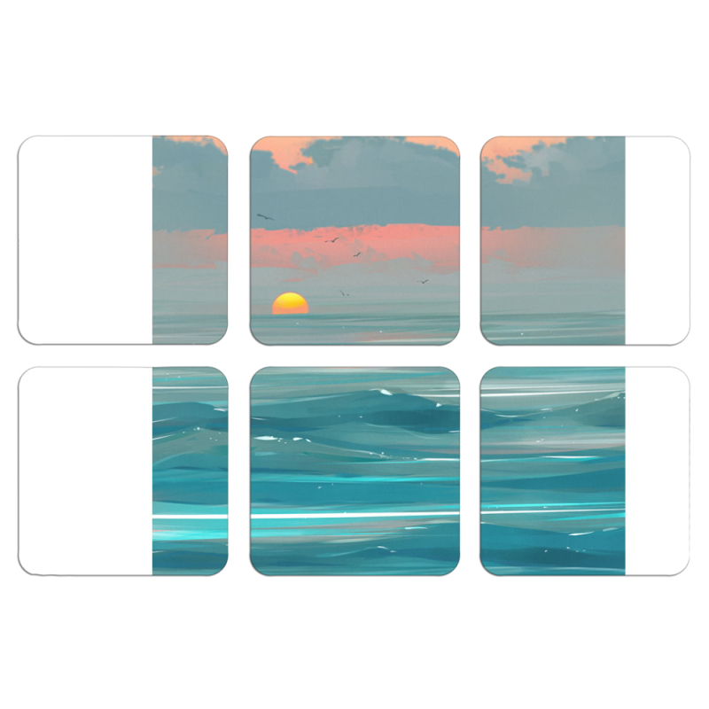 Магнитные фотопазлы 50 на 50 набор 6 штук Inspiration