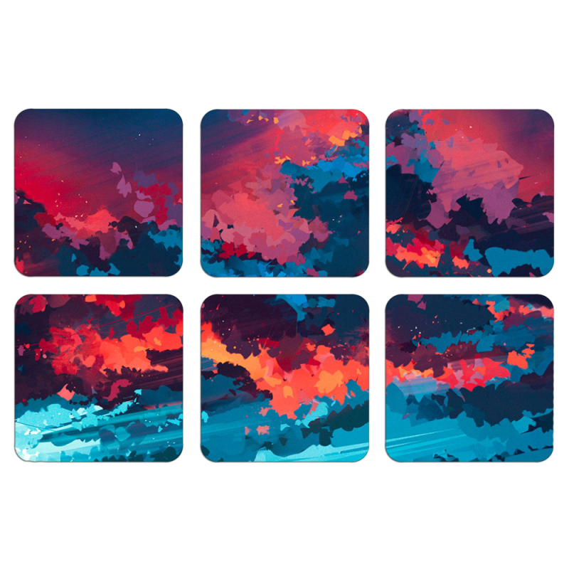 Магнитные фотопазлы 50 на 50 набор 6 штук Thunderclouds