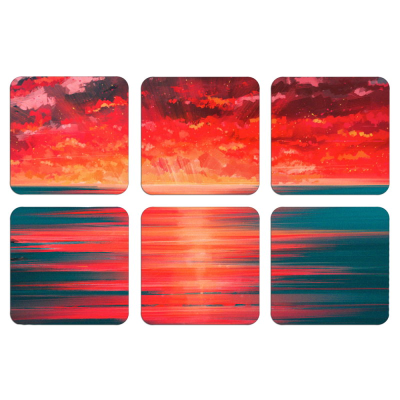 Магнитные фотопазлы 50 на 50 набор 6 штук Seaside b