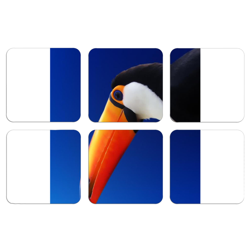 Магнитные фотопазлы 50 на 50 набор 6 штук 