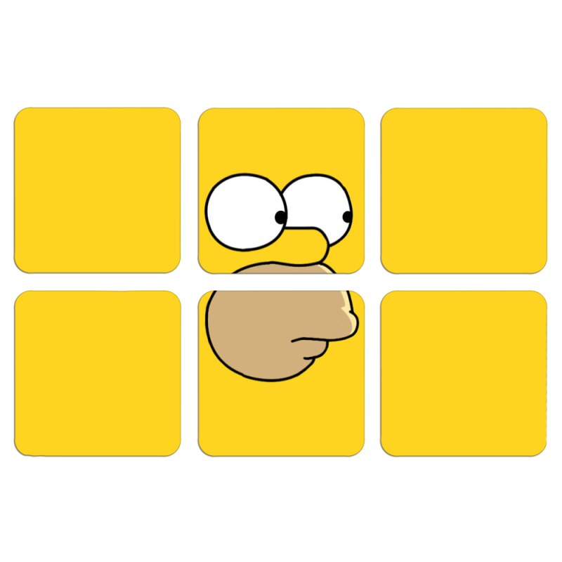 Магнитные фотопазлы 50 на 50 набор 6 штук 