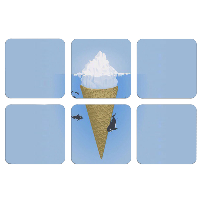 Магнитные фотопазлы 50 на 50 набор 6 штук 