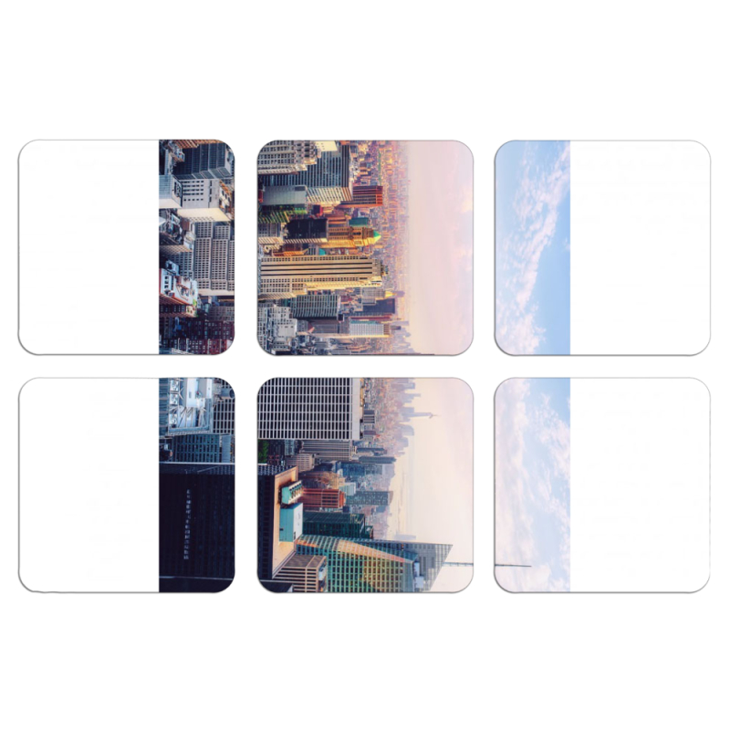 Магнитные фотопазлы 50 на 50 набор 6 штук 