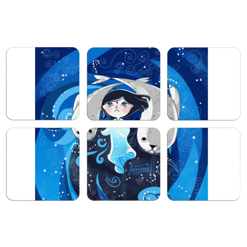 Магнитные фотопазлы 50 на 50 набор 6 штук Song of the Sea