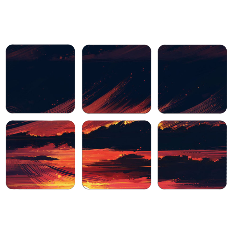 Магнитные фотопазлы 50 на 50 набор 6 штук Sundown