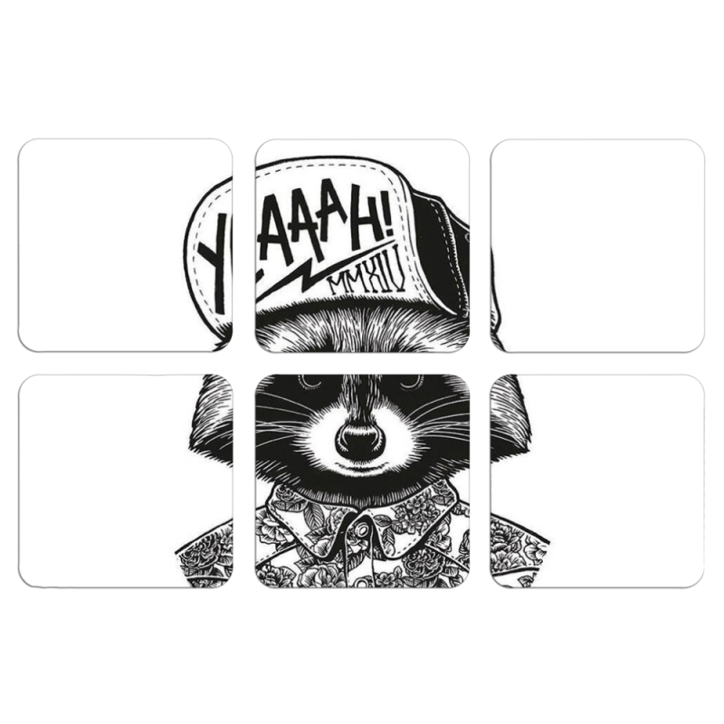 Магнитные фотопазлы 50 на 50 набор 6 штук 