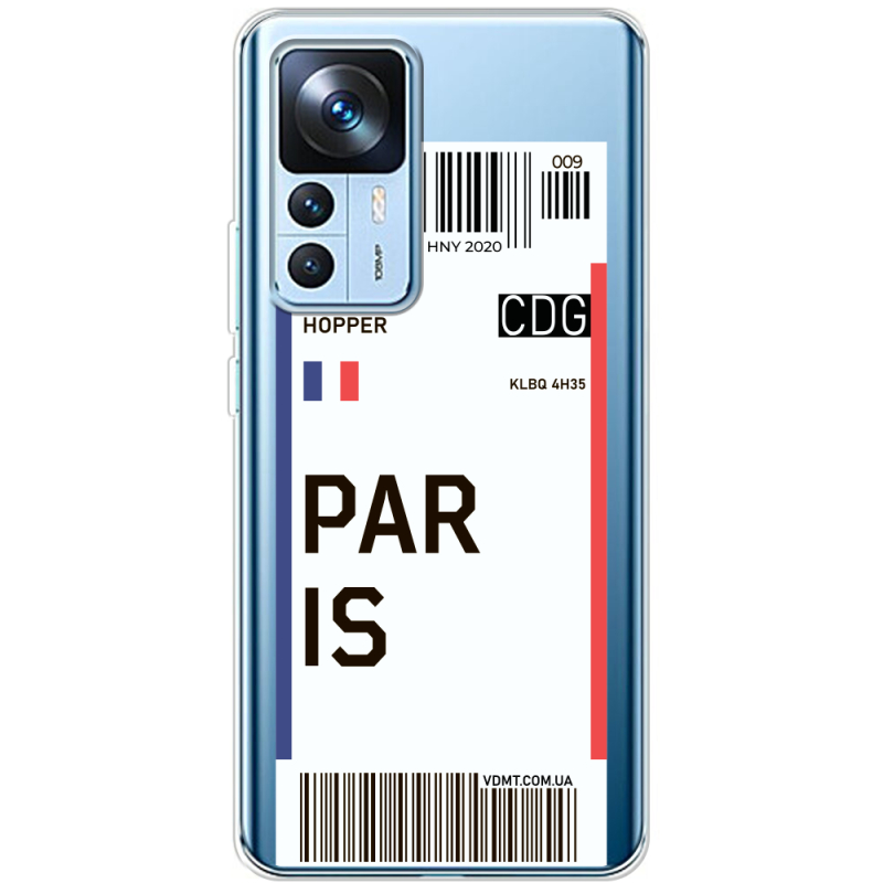 Прозрачный чехол BoxFace Xiaomi 12T / 12T Pro Ticket Paris