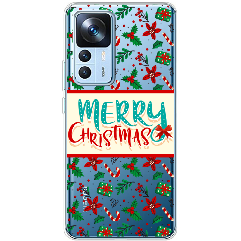 Прозрачный чехол BoxFace Xiaomi 12T / 12T Pro Vintage Christmas Pattern