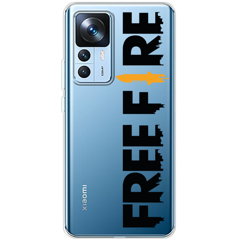 Прозрачный чехол BoxFace Xiaomi 12T / 12T Pro Free Fire Black Logo