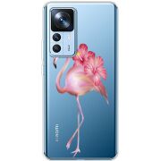 Прозрачный чехол BoxFace Xiaomi 12T / 12T Pro Floral Flamingo
