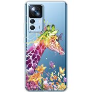 Прозрачный чехол BoxFace Xiaomi 12T / 12T Pro Colorful Giraffe