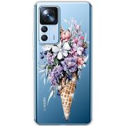 Чехол BoxFace со стразами Xiaomi 12T / 12T Pro Ice Cream Flowers