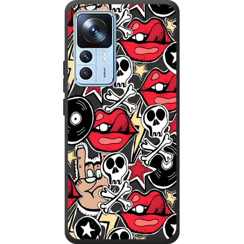 Черный чехол BoxFace Xiaomi 12T / 12T Pro Rock Graffiti