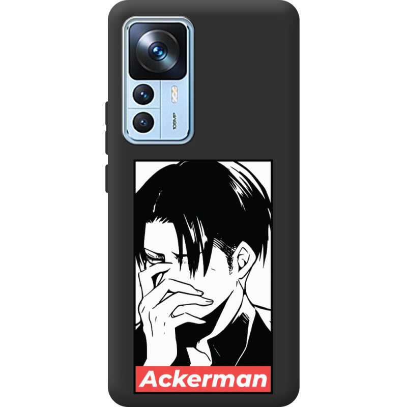 Черный чехол BoxFace Xiaomi 12T / 12T Pro Attack On Titan - Ackerman