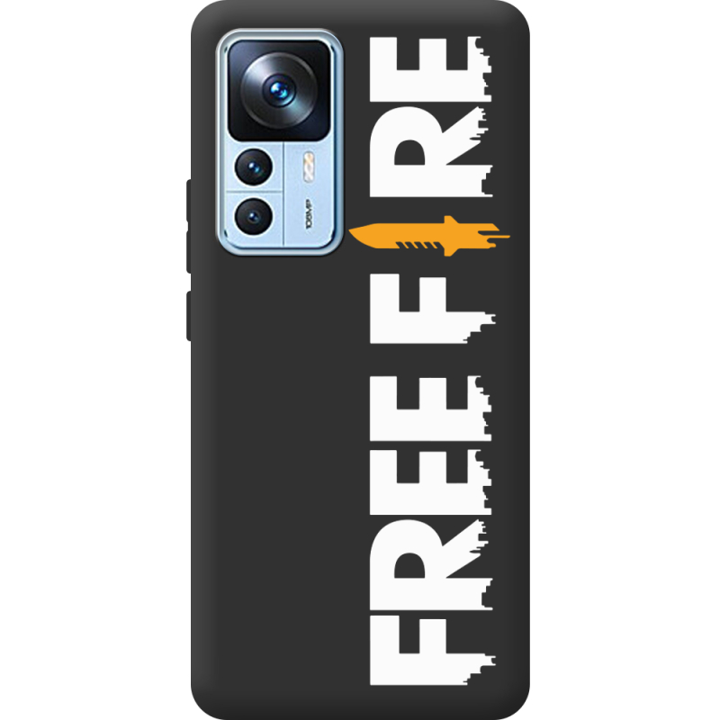 Черный чехол BoxFace Xiaomi 12T / 12T Pro Free Fire White Logo